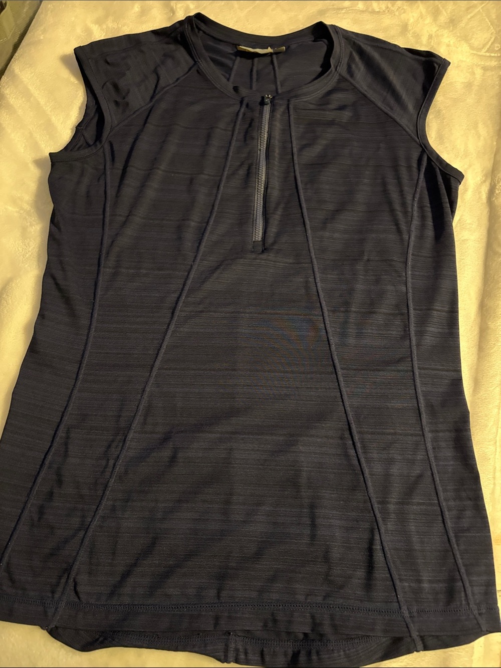 Athleta Navy Zip-Front Athletic Tank